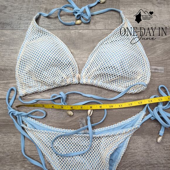 Zaful High Cut Tie Side Tie Back Bikini Swimsuit Size XL - Picture 4 of 6